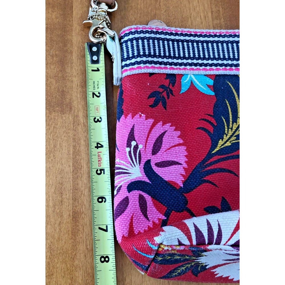 Spartina 449 Red Floral Crossbody Bag with Blue and Pink Accents - Picture 12 of 12